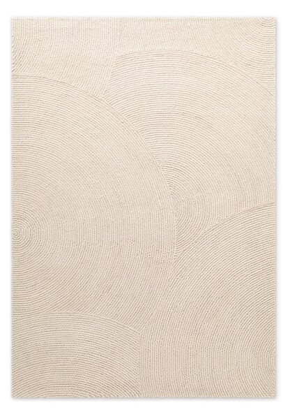 Tappeto colore naturale chiaro in lana tessuto a mano 80x150 cm Calmio – Hanse Home