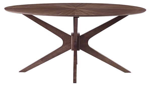 Tavolo da pranzo design ovale in noce L160 cm DIELLI