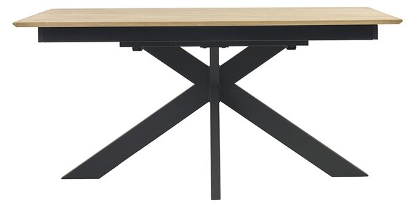 Tavolo da pranzo rettangolare allungabile con allunga integrata in legno chiaro di rovere massiccio L160-245 cm AGATA