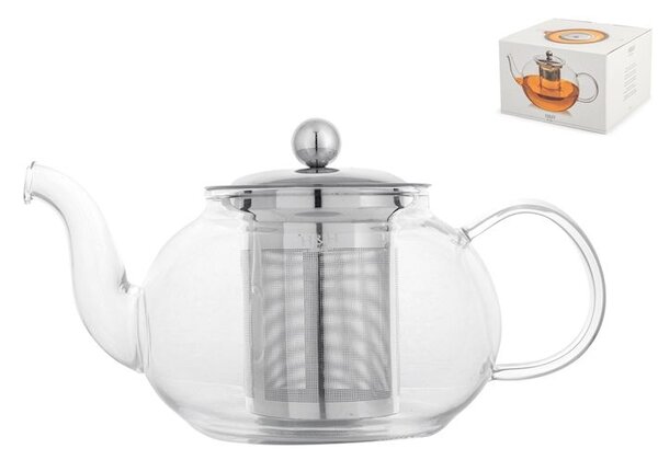Teiera Design Infusion in vetro borosilicato con coperchio e filtro in acciaio inox 18/10 lt 1,5