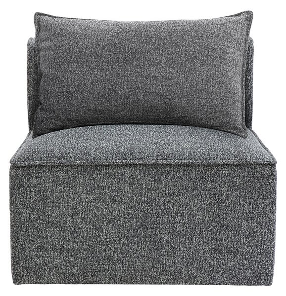 Modulo centrale per divano in tessuto grigio scuro mélange KERRY