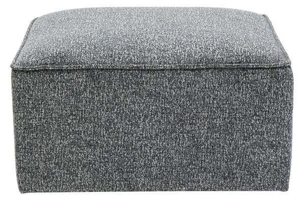 Puf poggiapiedi in tessuto grigio melange KERRY