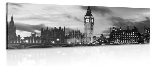 Quadro su tela – Big Ben a Londra in bianco e nero