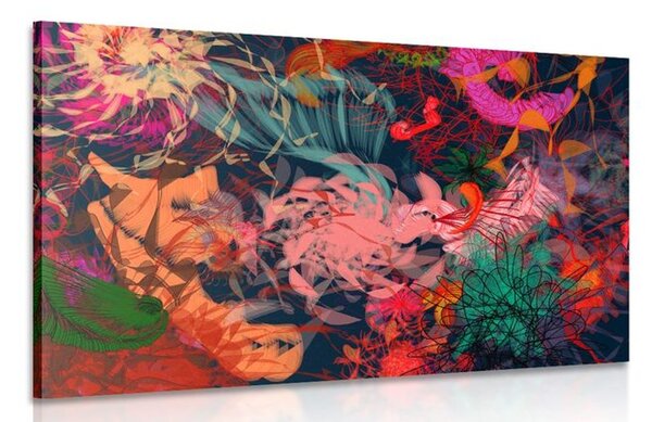 Stampa su tela – Fiori astratti
