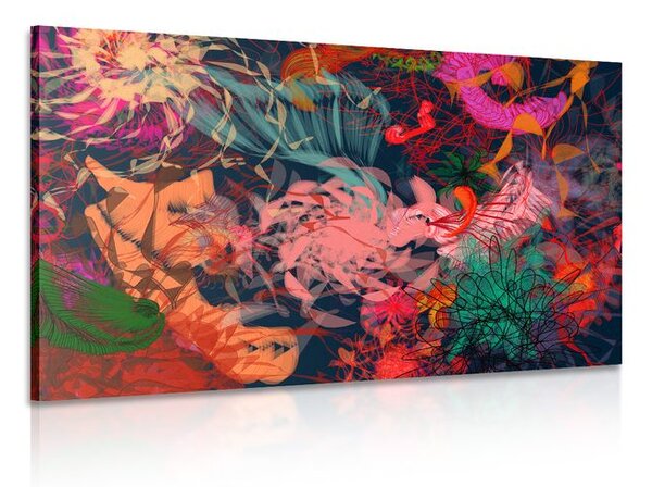 Stampa su tela – Fiori astratti