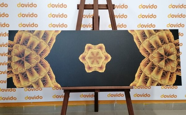 Quadro su tela – Mandala dorato interessante