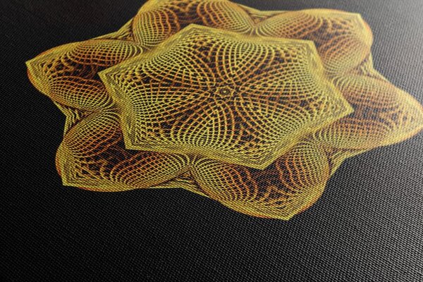 Quadro su tela – Mandala dorato interessante