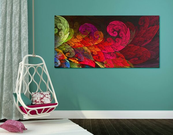 Quadro su tela – Foglie pastello astratte