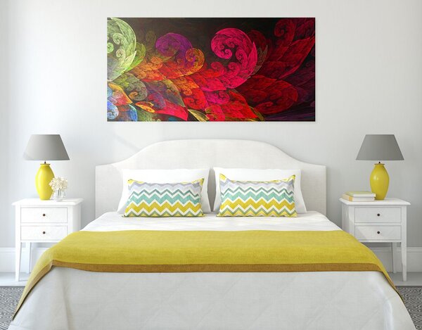 Quadro su tela – Foglie pastello astratte