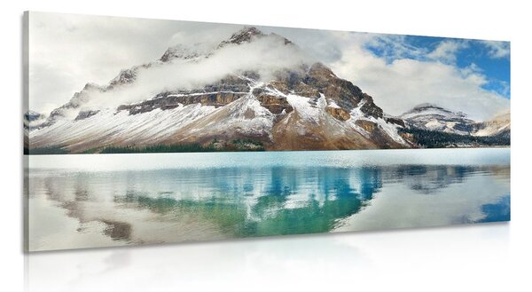 Quadro su tela – Lago vicino a una splendida montagna