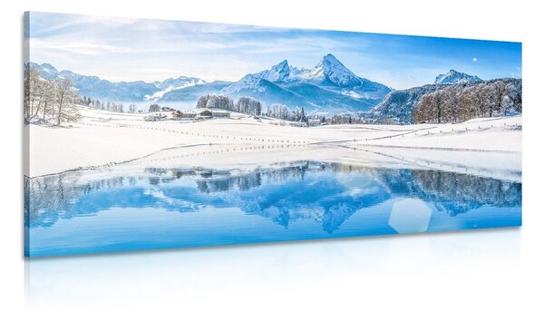 Stampa su tela – Paesaggio innevato nelle Alpi