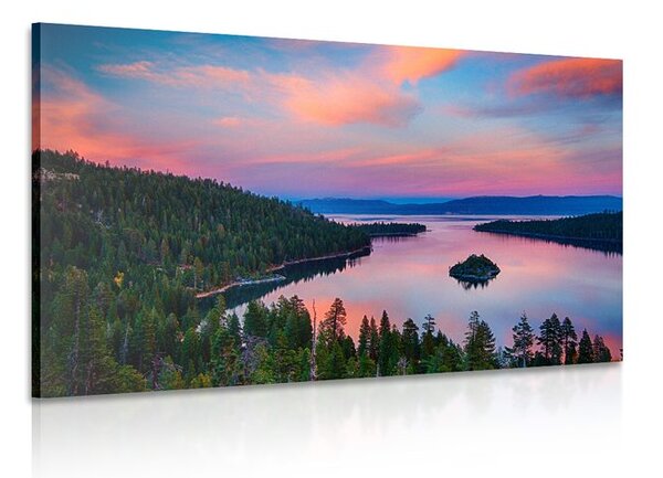 Stampa su tela – Lago al tramonto