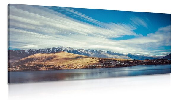 Quadro su tela – Sole al tramonto sopra il lago