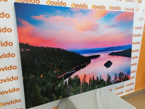 Stampa su tela – Lago al tramonto