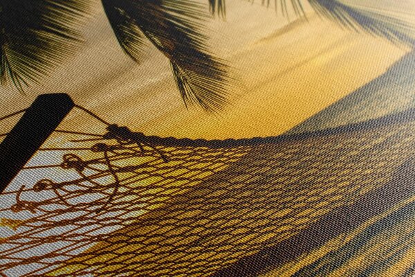 Quadro su tela – Amaca sulla spiaggia