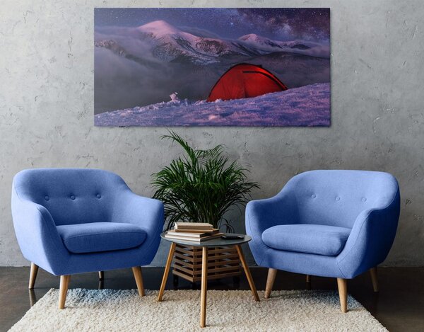 Stampa su tela – Tenda sotto il cielo notturno