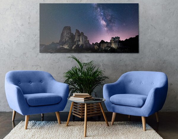 Stampa su tela – Cielo stellato sopra le rocce