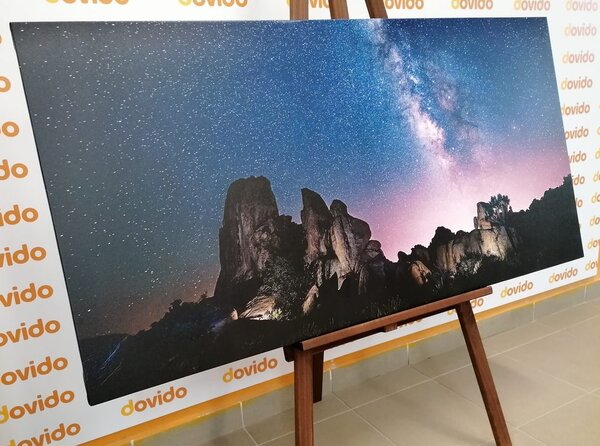Stampa su tela – Cielo stellato sopra le rocce