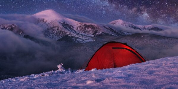 Stampa su tela – Tenda sotto il cielo notturno