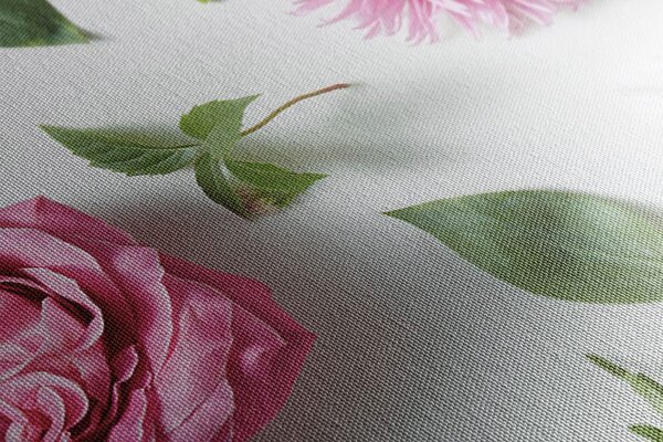 Quadro su tela – Natura morta delicata di fiori