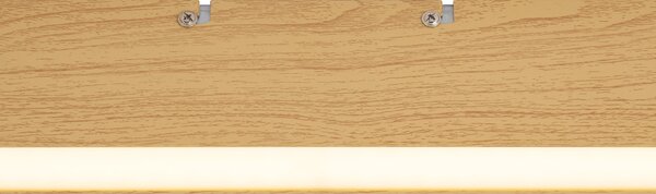 Plafoniera moderna legno ocra con LED integrato dimmerabile a 3 fasi 2700-4000K con interruttore DIP - Keane