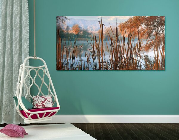 Quadro su tela – Fiume nel mezzo della natura autunnale