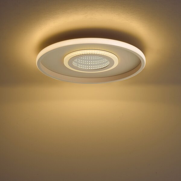 Plafoniera moderna bianca con LED integrato e interruttore a 3 vie - Frini