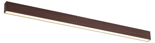 Plafoniera moderna effetto legno noce con LED integrato, dimmerabile a 3 livelli e selettore DIP (2700-4000K) - Keane