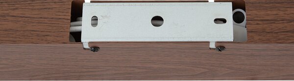 Plafoniera moderna effetto legno noce con LED integrato, dimmerabile a 3 livelli e selettore DIP (2700-4000K) - Keane