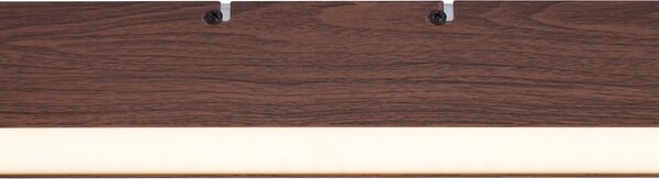 Plafoniera moderna effetto legno noce con LED integrato, dimmerabile a 3 livelli e selettore DIP (2700-4000K) - Keane