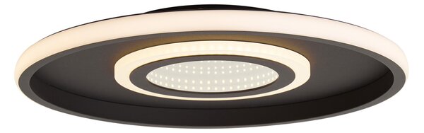 Plafoniera moderna nera con LED integrato e interruttore a 3 vie - Frini