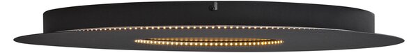 Plafoniera moderna nera 60cm con LED dimmerabile a 3 livelli - Morning