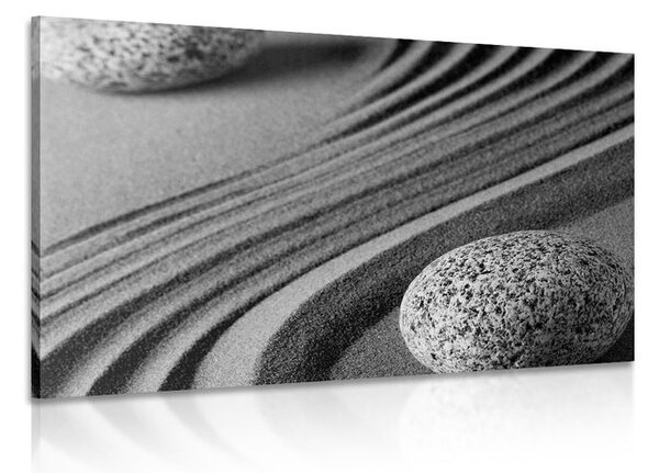 Quadro su tela – Pietre Yin e Yang in bianco e nero