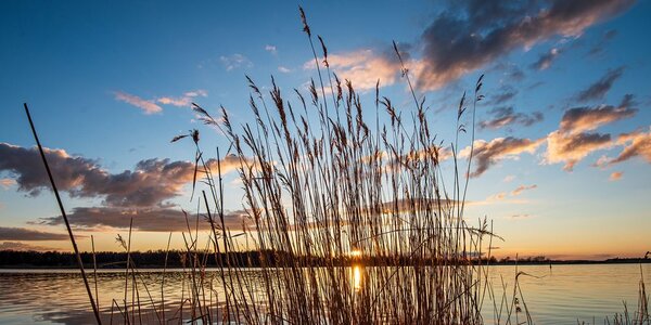 Stampa su tela – Fiume tranquillo vicino al villaggio