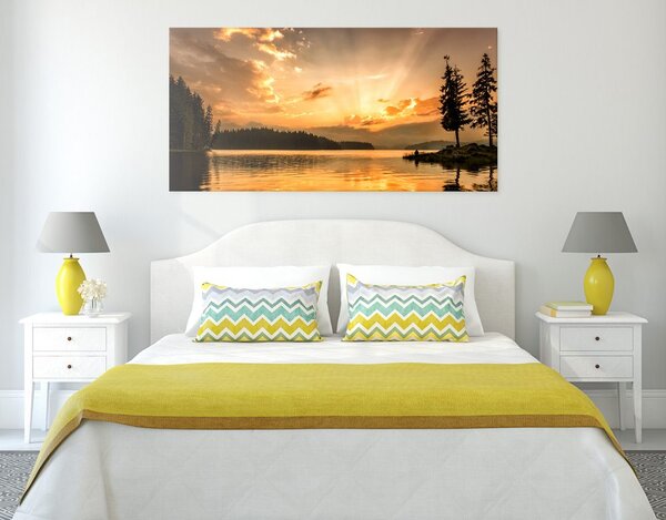 Quadro su tela – Riflesso del lago di montagna