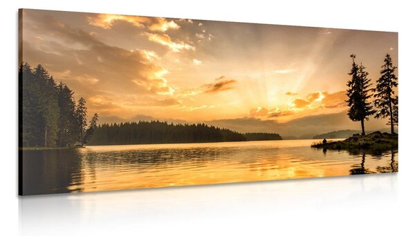 Quadro su tela – Riflesso del lago di montagna