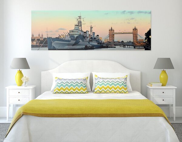 Stampa su tela – Splendida barca sul fiume Tamigi a Londra