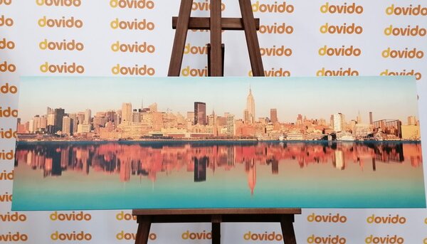 Stampa su tela – Incantevole New York riflesso nell'acqua