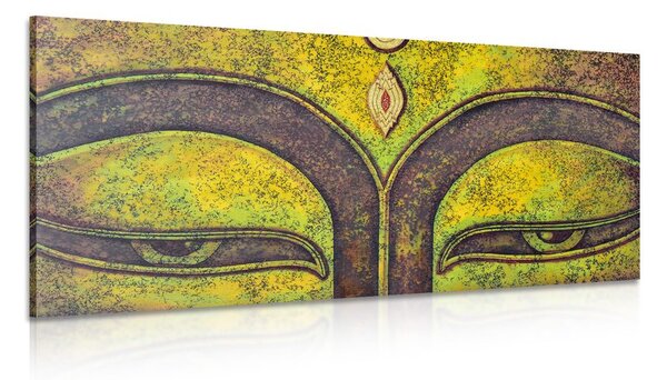 Stampa su tela – Occhi di Buddha dipinti con colori acrilici