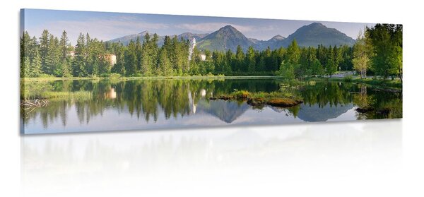 Quadro su tela – Magnifico panorama montano sul lago