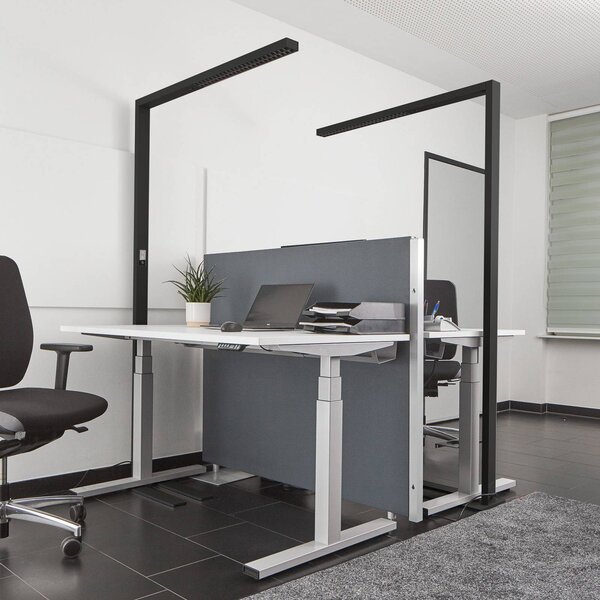 Arcchio Lampada da terra per ufficio Jolinda, set di 2, nero, 4.000K Jolinda Arcchio, dimmerabile, Nero, Studio / Ufficio, Alluminio, Moderno