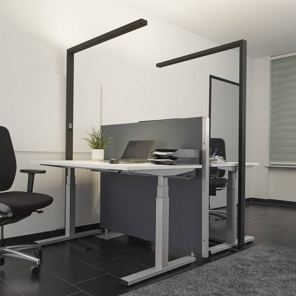 Arcchio Lampada da terra per ufficio Jolinda, set di 2, nero, 4.000K Jolinda Arcchio, dimmerabile, Nero, Studio / Ufficio, Alluminio, Moderno