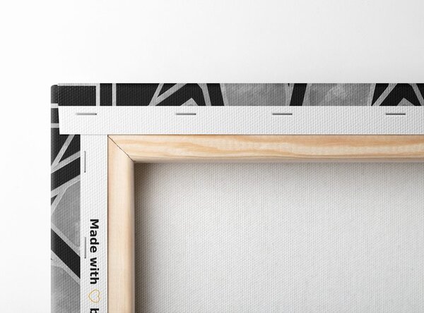 Quadro su tela – Mosaico orientale in bianco e nero