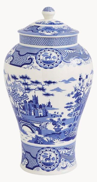 Vaso in porcellana Blue Italian Gothic Castle, alt. 36 cm