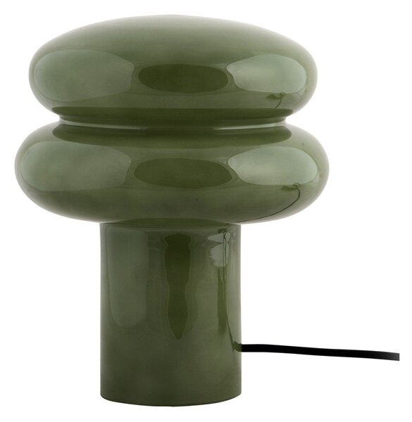Lampada da tavolo verde in vetro (altezza totale 24 cm) Incesante – Leitmotiv