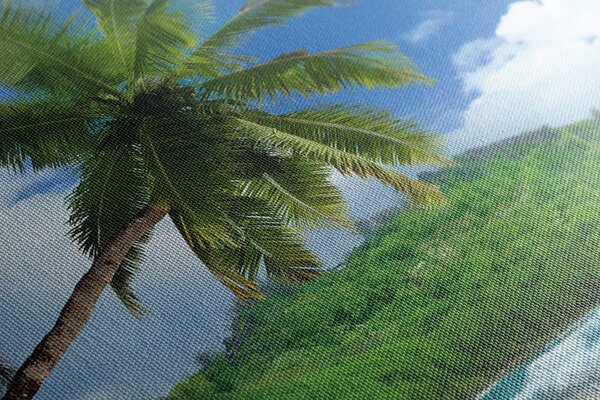 Stampa su tela – Spiaggia stupenda sull'isola delle Seychelles