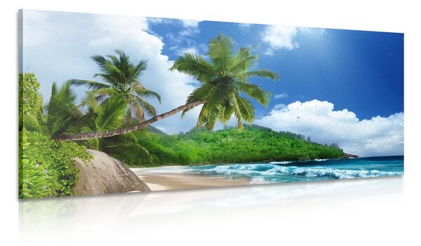 Stampa su tela – Spiaggia stupenda sull'isola delle Seychelles