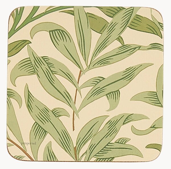 Set di 6 sottobicchieri Willow Boughs Green