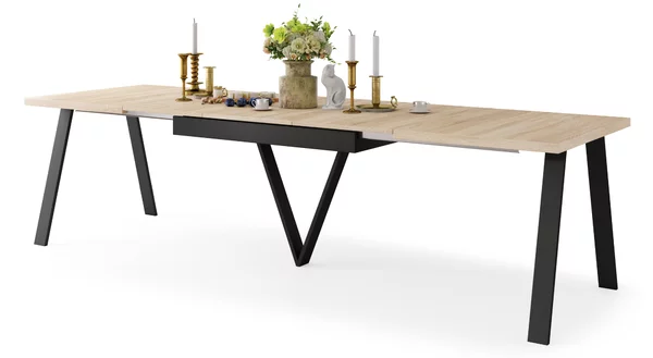 AVERY Rovere Sonoma/struttura Nera - TAVOLO LOFT/INDUSTRIALE PER SALONE /SALA DA PRANZO ESTENDIBILE - 2 MISURE A SCELTA!