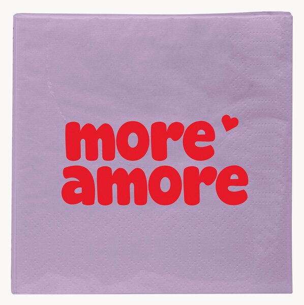 Set di 60 tovaglioli di carta More Amore